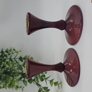 Redwood Tappers Candle Stick Holders Vintage Handmade